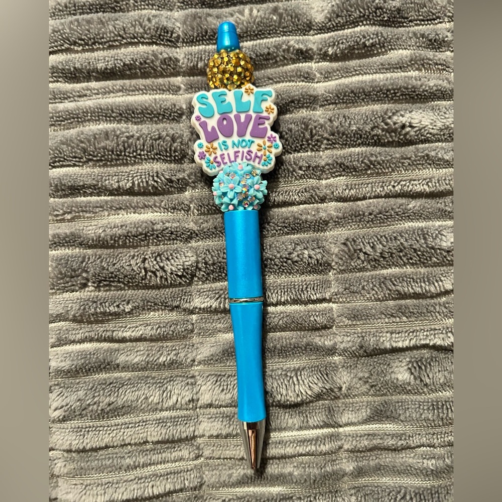 Colorful Motivational Pen with Self Love Message